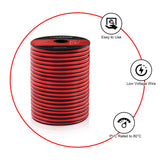 VIABRICO 14AWG 100FT Electrical Wire Cable 2 Conductors Red Black Hookup LED Lighting Strips Flexible Extension Cord 14Gauge Copper Clad Aluminum 12V/24V DC