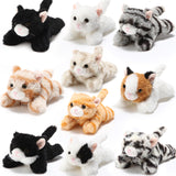 Lenwen 10 Pcs Cat Stuffed Animals Bulk Soft Cuddly Kitten Plush Sets Smitten Kittens Assorted Fluffy Stuffed Cats for Kiddos Birthday Gift Pet Party Favors Halloween Christmas Stuffers(Prone Style)
