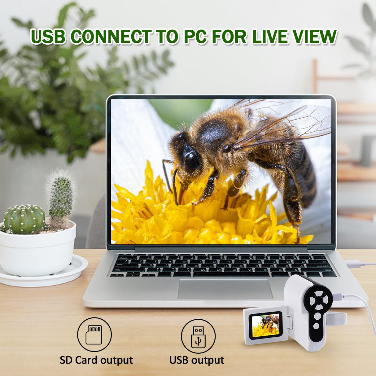 Barchrons 1000X Handheld Microscope for Kids, 4K 2.0" Screen Mini Pocket Microscope with 6 Adjustable LED Lights, Edu Science Christmas Birthday Gifts for Kids Ages 8-12