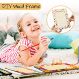 RYKOMO 30 Pack Wooden Picture Frames for Crafts, Wooden Frames for 4 x 6 Photos, Unfinished Wood Frame for Thanksgiving Christmas Gift Halloween Party Decorate DIY Art Projects