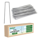 AAGUT Landscape Staples 8 Inch Galvanized Anti-Rust Garden Stakes 11 Gauge