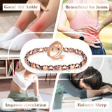 Copper Anklet for Women Magnetic Copper Ankle & Lymphatic Drainage Ring with 3500 Gauss Magnets 100% Solid Pure Copper Jewelry Gift with Adjustment Tool