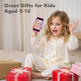 MOMILLA Toys Kids Smart Phone for Girls, 3.97” Cell Phone with Dual Cameras, Stickers & Frames, 200+ Games, 16GB Storage, Educational Mini Toddler Play Toy, Christmas Birthday Gift for Kids Age 3-10