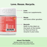 OLLY Probiotic + Prebiotic Gummy, Digestive Support and Gut Health, 500 Million CFUs, Fiber, Adult Chewable Supplement for Men and Women, Peach, 60 Day Supply - 60 Count