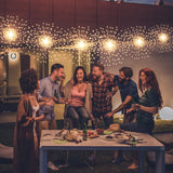 PXBNIUYA 5 Pack 1000LED Plug in Starburst Sphere Lights,Firework Light 8 Modes Dimmable Remote Control Waterproof Hanging Copper Wire Fairy Light for Patio Party Tent Christmas (Warm White)