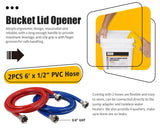 6699 Tankless Water Heater Flushing Kit Includes 1/6HP Submersible Sump Pump with Two Adapters & 3 Gallons Pail with Bucket Lid Opener & Two 1/2” Dia X 6’ PVC Hoses with Washers