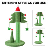 BOLUO Cat Scratching Post Tall Ceder Christmas Cat Trees for Adult Large Cats Scratcher Cute Toy Kitten Kitty Sisal Scratch with Teaser Ball Indoor Outdoor 31 inch