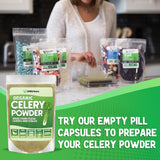 XPRS Nutra Organic Celery Powder - Celery Organic Fresh Powder Antioxidant - Premium Celery Powder Organic - Vegan Friendly Celery Fresh Powder (8 Ounce)