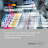 Power one Hörgerätebatterien Typ 10 gelb, Batterien 60 Stück Vorratspack, wireless approved, Größe p10 für Hörgeräte und Hörhilfen, high hearing level, quecksilberfrei, Made in Germany