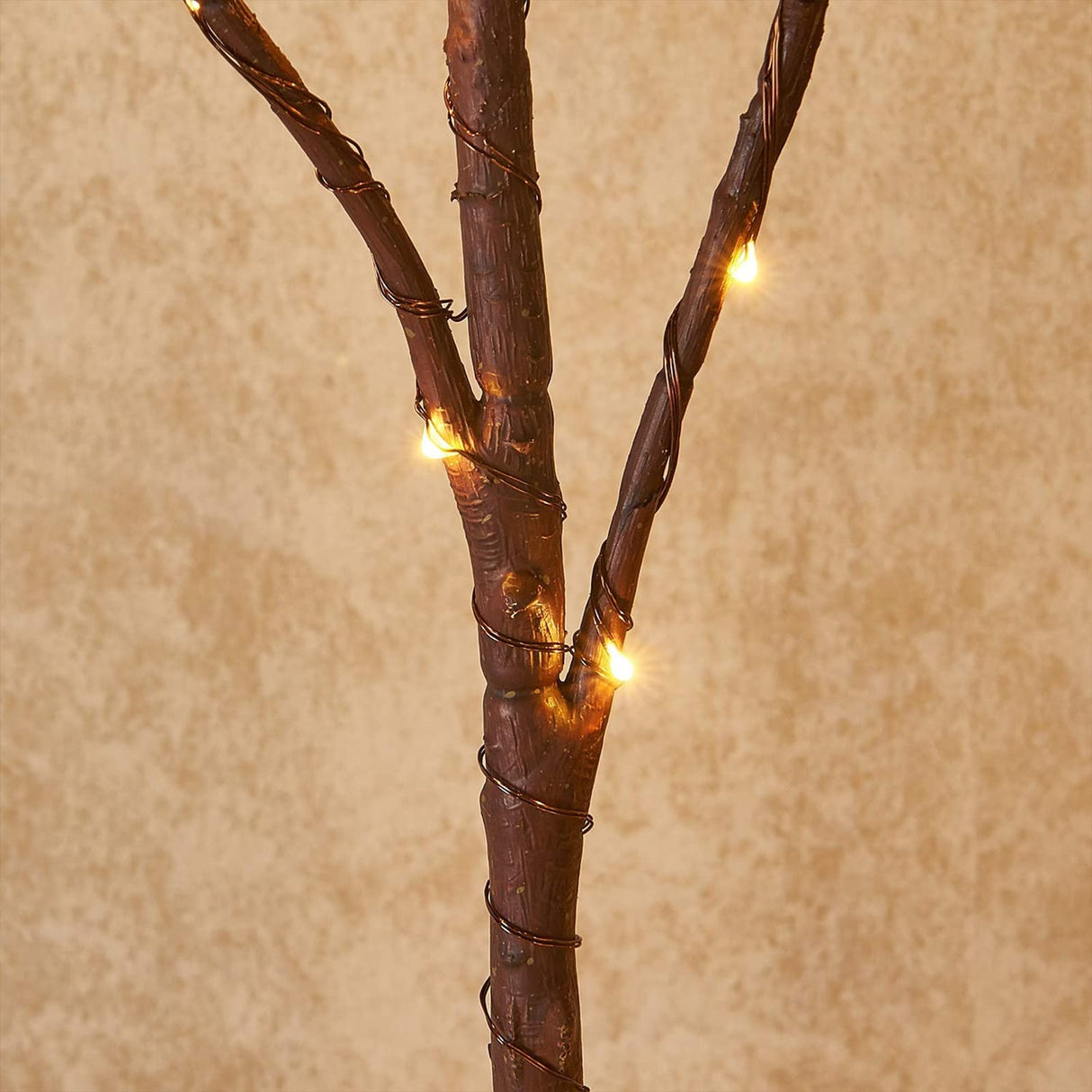 Birchlitland Lighted Brown Branches 32IN 100 LED with Timer Battery Operated, Artificial Tree Branch with Warm,Willow Branch Lights for Home Bedroom Fireplace Christmas Holiday Decoration