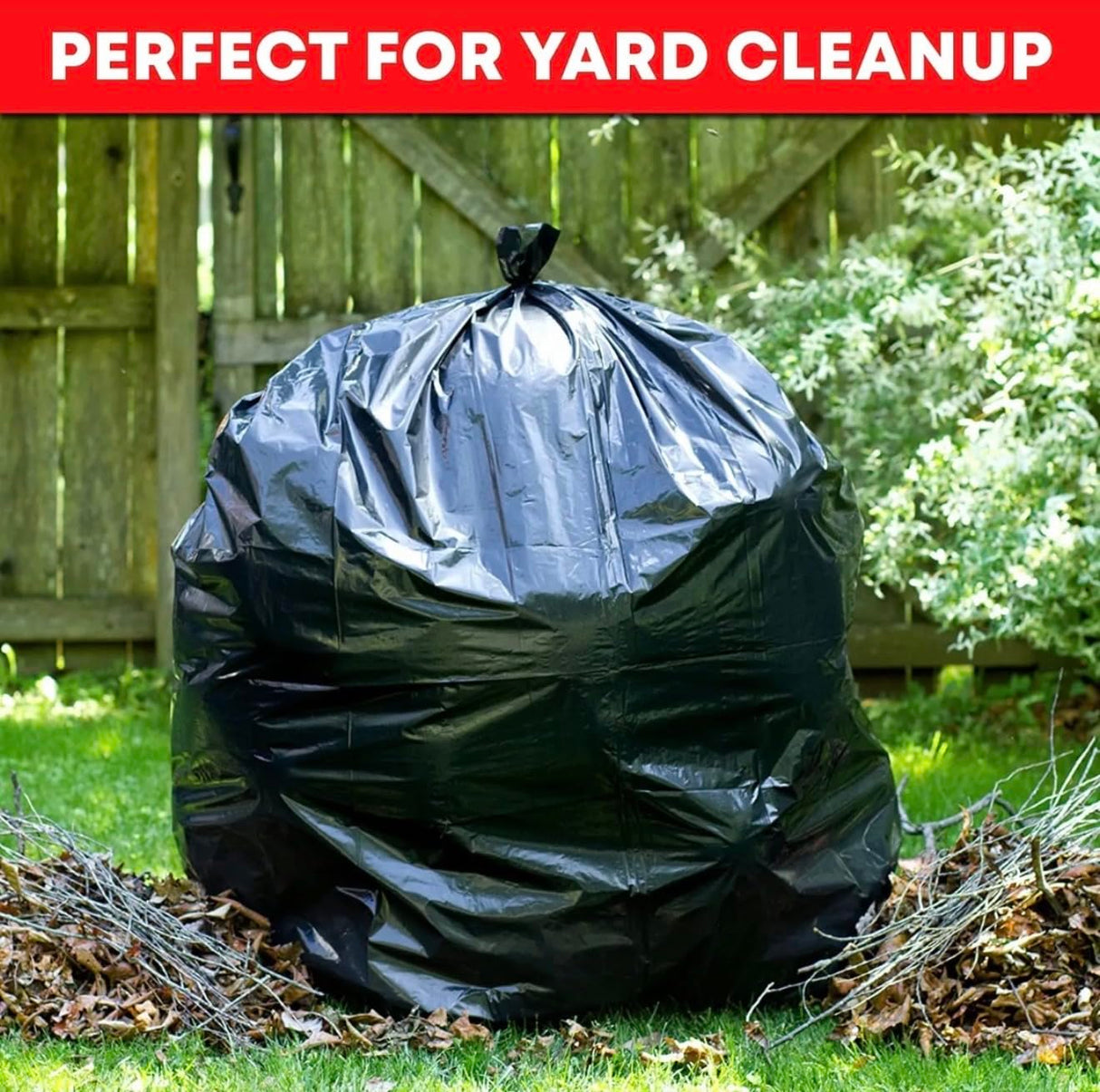 100 Count 55-60 Gallon 2 Mil Trash Bags, Sturdy & Tear-Resistant Commercial Can Liners 55 Gallon, Large Garbage Bags, Large Black Trash Bags for Commercial, Lawn and Leaf Bags