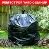 100 Count 55-60 Gallon 2 Mil Trash Bags, Sturdy & Tear-Resistant Commercial Can Liners 55 Gallon, Large Garbage Bags, Large Black Trash Bags for Commercial, Lawn and Leaf Bags