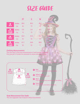 Spooktacular Creations Girls Light Up Witch Costume, Kids Witch Costume with Hat and Broom for Toddler Halloween Dress Up Parties (Toddler (3-4yr))