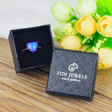FUN JEWELS Minimalist Rose Gold Heart Color Change Mood Ring for Women