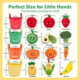 hahaland Baby Sensory Toys Montessori Toys 1 Year Old Fruit Vegetable 16PCs