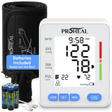 Blood Pressure Monitor for Home Use with Large Upper Arm Cuff - Automatic Talking Pulse and BP Machine with 240 Memory Recalls for 3 Users - Carrying Bag and Batteries Included, Backlit Digital LCD