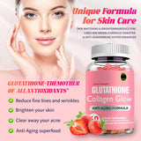 Fyins Glutathione Collagen Glow Gummies, Glutathione Collagen Gummies for Women, Glow Beauty Collagen Gummies for Dark Spot, Korean Organic Collagen Gummies for Skin Care Anti-Aging (5 bottles)