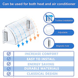 Air Vent Deflectors Adjustable Magnetic Heat and Vent Cover,9" to 15"Inches-Heavy Duty Unbreakable Plastic with Magnet Secure Design,for Vent Covers for Home Floor,Sidewall,Ceiling Registers,4 Pack