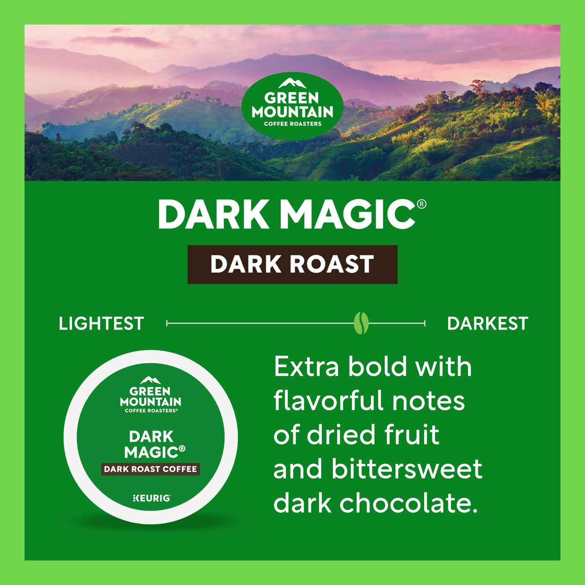 Green Mountain Dark Magic Coffee, K-Cup Pods, 96 Count
