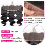 12A Human Hair Bundles with Frontal 16 18 20 with 14 Inch Brazilian Body Wave Bundles Human Hair with Frontal Closure 100% Unprocessed Virgin Human Hair Weave 3 Bundles Deals with 13x4 HD Lace Frontal