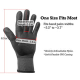 Exprosiflux 2 Pairs Non Slip TPE Gardening Gloves, Olive Green, M