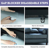 RowinsyDD 16 Pack Toy Blocker for Furniture, Clear Under Couch Blocker, Stop Things Going Under Sofa or Bed, 16" L x 1.6" H, Adjustable Gap Bumper for Furniture with Strong Tape