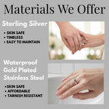 BORUO Fidget Anxiety Ring, Sterling Silver Stacking Band, 1.8mm Size 7.5