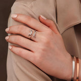 coobopet Custom Name Rings for Women Personalized 14K Gold Plated/Sterling Silver/Rose Gold Engraved Name Ring Customized Jewelry Gift Wedding Engagement Rings for Women Men Couples