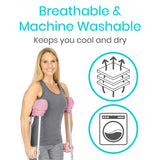 Vive Sheepskin Crutch Pads & Hand Grips - Comfortable, Breathable, Machine Washable Padding for Adults - Premium Accessory Covers for Crutches, Armpits - Latex-Free & Non-Toxic