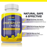 (3 Pack) One Shot Keto Pills Oneshot Keto 1 Shot Fat Advanced Formula Supplement As Seen on TV (180 Capsules)