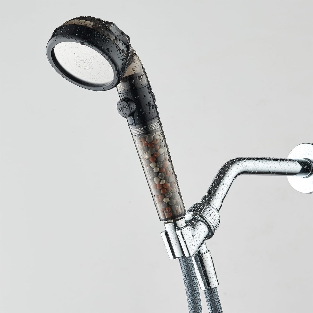 Filtered Shower Head with Handheld - High Pressure Mineral ShowerHead with Filters for Hard Water - Reduces Dry Itchy Skin, Easy Instal, 4 Modes, Water Saving, Durable, Detachable anti blocking