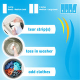 Breezeo Laundry Detergent Strips (48 strips) - Fresh Linen Scent - More Convenient than Pods, Pacs, Liquids or Powders – Great for Home, Dorm, Travel, Camping & Hand-Washing