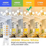 TJOY 12 Pack Dimmable G9 LED Bulb 4W Equivalent 40 Watt, 3000K Soft Warm White, T4 G9 Bi-pin Base Halogen Replacement, G 9 Socket Light Bulb for Chandelier Wall Sconce, 120V No Flicker, 450LM