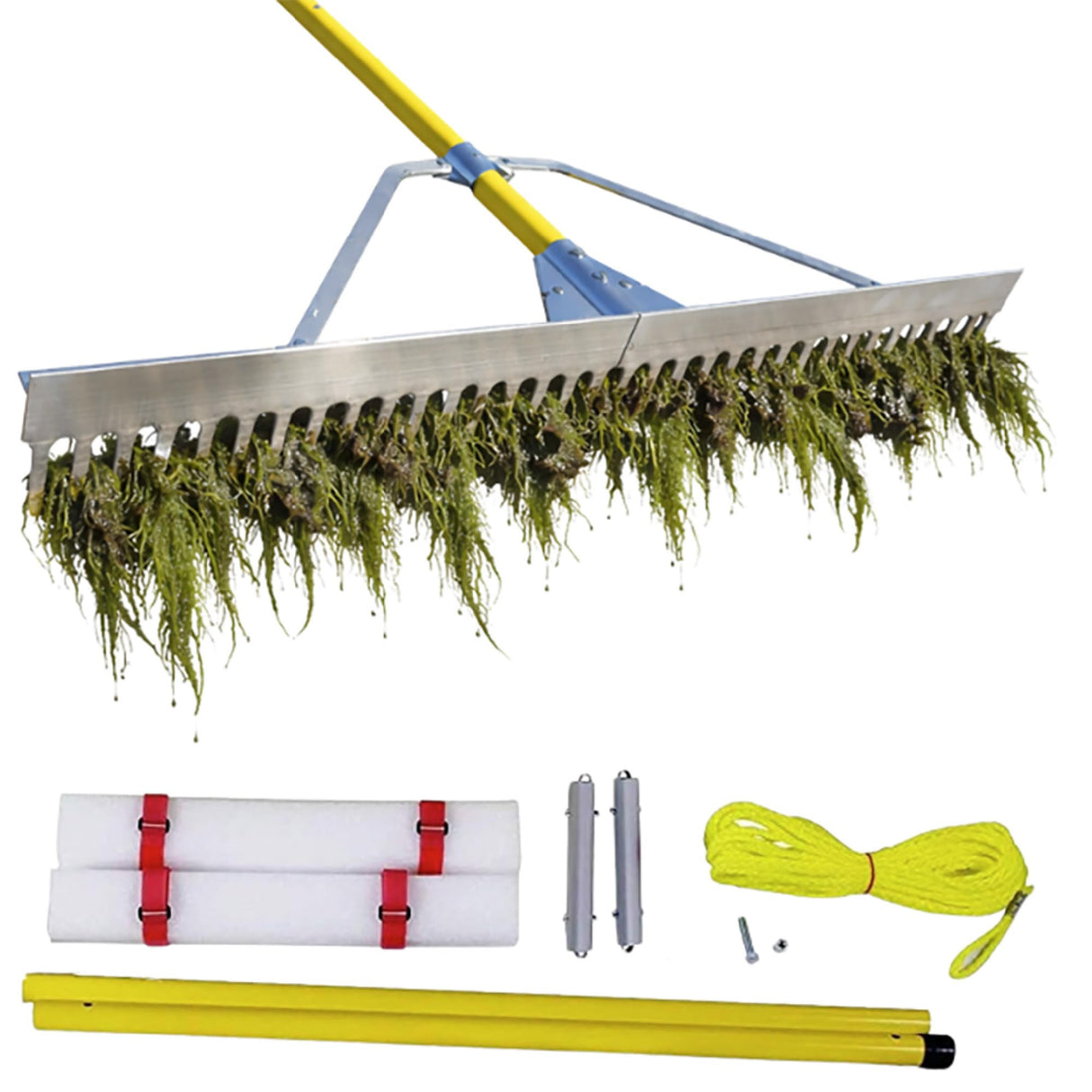 Jenlis Razer Rake Heavy Duty Collapsible Aluminum Pond & Lake Rake