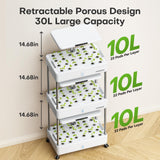 Ahopegarden Indoor Garden Hydroponics Growing System Kit: 66 Pods Plant Herb Garden Germination Kit with LED Grow Light, 30L Large Capacity Kitchen Hydroponics Planter Grower for Vegetable Fruit