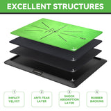 COSPOPTIC Golf Hitting Mat with Swing Path Feedback, Heavy-Duty Rubber Base Anti-Slip Golf Training Mat, Extra Replaceable Surface, Portable Practice Mat for Home Office Garage Yard Indoor Outdoor