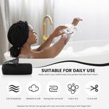 Safefine Authentic Real African Net Sponge Long, 100% Knitted, Stretch Length up to 170 cm, for Bathing, Exfoliating, Back Scrub for Smoother Skin, Ideal for Spa Massages, for Women and Men (Black)