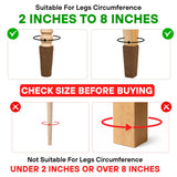 IAMZAY® 48/80 Pcs Brown Premium Chair Leg Socks Protectors for Hardwood Floors - Not Falling Off - Easy to Put On - Fits Round and Square Legs - High Elastic Bar Stool Leg Covers - Furniture Pads