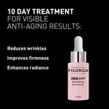 Filorga NCEF-Shot Anti-Aging Serum, Concentrated Wrinkle Reducing Treatment for Radiant & Firm Skin in 10 Days, 0.5 fl. Oz.