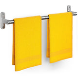 Powools Brushed Nickel Towel Rack for Bathroom - 24" Rustproof Towel Holder, Sturdy Towel Bar Wall Mounted, Space-Saving Towel Hanger, Bathroom Accessories, Home Decor, Apparment Essentials