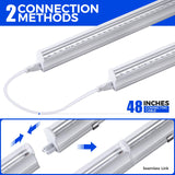 Barrina UV LED Blacklight Bar, 22W 4ft, T5 Integrated Bulb, Black Light Fixture for Blacklight Poster, Halloween Decorations and Christmas Party, Fun Atmosphere with Built-in on, Off Switch (4-Pack)