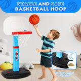 AOKESI Toddler Basketball Hoop Indoor for Age 1-3, Adjustable Mini Basketball Hoop, Kids Basketball Goal Outdoor Sport Poolside Game Birthday Christmas Toys Gifts for Baby Boys Girls 2 3 4 5