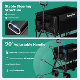 SUNNYFEEL 400L Large Capacity Double Decker Wagon with Tailgate