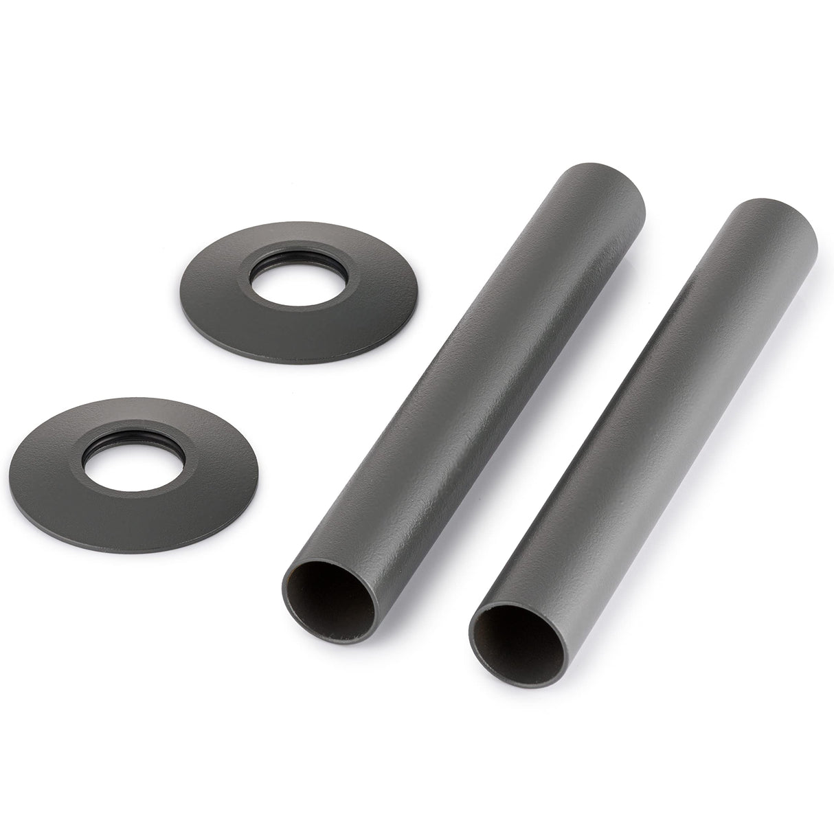 Sandy Beach Anthracite Radiator Pipe Covers - Anthracite TRV Thermostatic Radiator Valve Pipe Cover, Radiator Pipe Covers Anthracite Grey Pipe Sleeves & Collars, Anthracite Pipe Covers (130mm x 18mm)