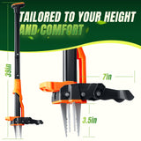 Crywag Weed Puller Tool - Stand Up Weed Puller with 4-Claw Steel Head, 39" Retractable Handle & Easy-Eject Mechanism for Dandelions, Clover & More, No Bending or Kneeling
