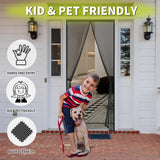 Magnetic Screen Door - Fits Door Opening 40 x 96 in, Actual Screen Size 42"x97", Hands Free Mesh Partition, Heavy Duty Curtain Keeps Bugs Out, Frame Hook & Loop, Pet and Kid Friendly