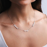 Elemtansy Mothers Day Custom Name Necklace for Women, Multiple Name Personalized 18K Gold Plated Handmade Family Necklace, Customized Jewelry Birthday Gift for Mom (3 Names)