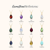 ADITA GOLD White Opal Pendant Birthstone Necklace for Women, Gold Plated