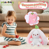 MIAODAM Bunny Stuffed Animal for Girls, Cute Strawberry Rabbit Bunny Plush