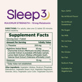 Nature's Bounty Sleep3 Melatonin 10mg, 60 Tri-Layered Tablets